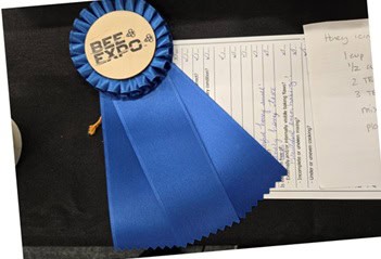 Bee Expo Cookie 1st Place ribbon